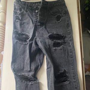 Black Ripped Jeans Size L Kids